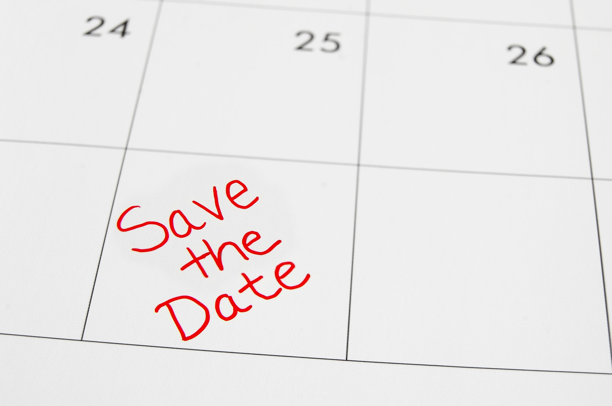 Save the Date Written in Calendar
